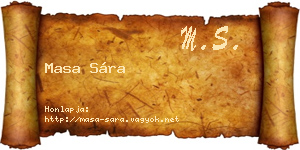 Masa Sára névjegykártya