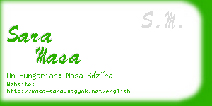 sara masa business card